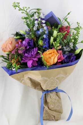 Seasonal Hand Tied Bouquet  |  Toronto best flower shop Periwinkle Flowers